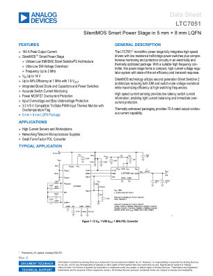LTC7051 datasheet cover page