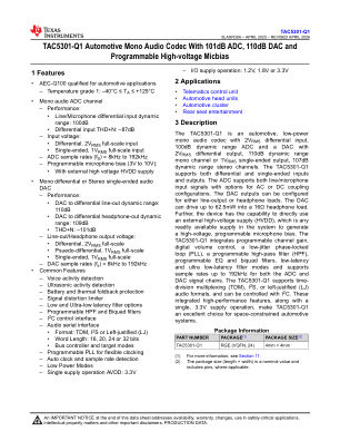 TAC5301-Q1 datasheet cover page