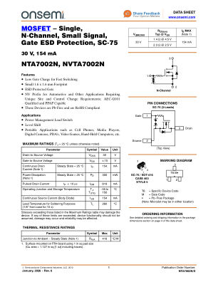 NTA7002N 数据手册首页