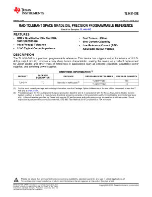 TL1431-DIE datasheet cover page
