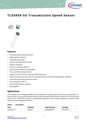TLE4959-5U datasheet cover page