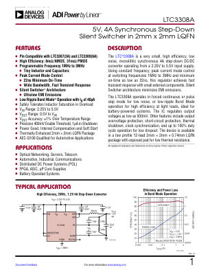 LTC3308A datasheet cover page