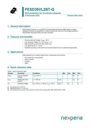 PESD36VL2BT-QR datasheet cover page