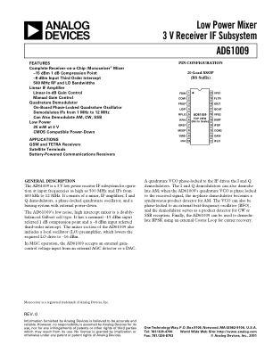 AD61009 数据手册首页