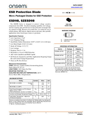 ESD9B 数据手册首页