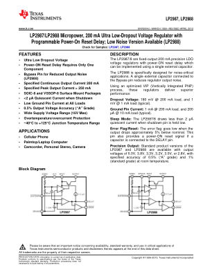 LP2988 datasheet cover page