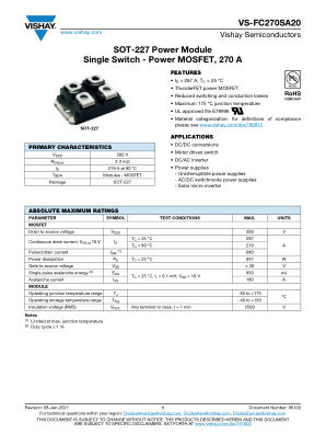 VS-FC270SA20 datasheet cover page
