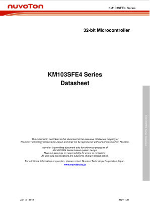KM103SFE4 数据手册首页