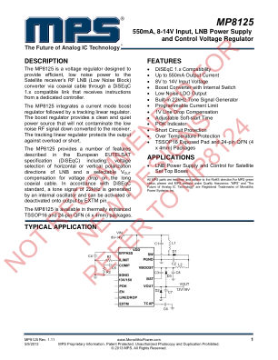 MP8125 datasheet cover page