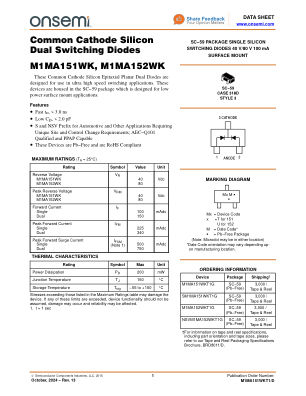 M1MA151WKT1 数据手册首页