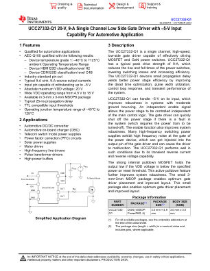 UCC27332-Q1 datasheet cover page
