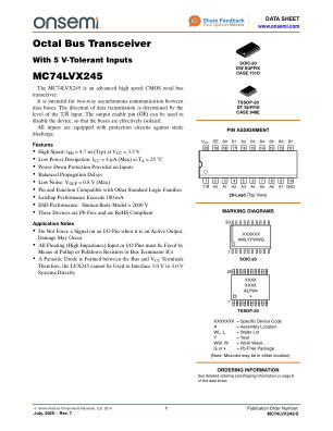 MC74LVX245 datasheet cover page