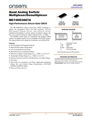 MC74HC4067A 数据手册首页