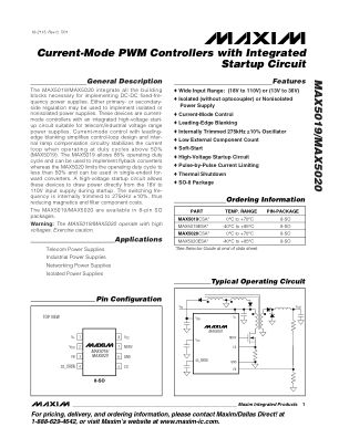 MAX5019-MAX5020 datasheet cover page