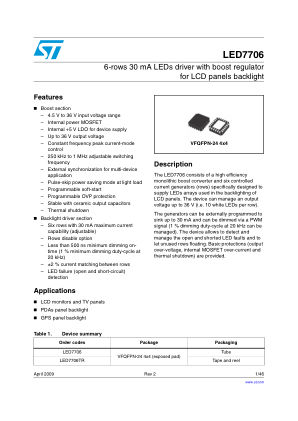LED7706 数据手册首页