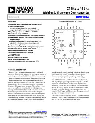 ADMV1014 数据手册首页