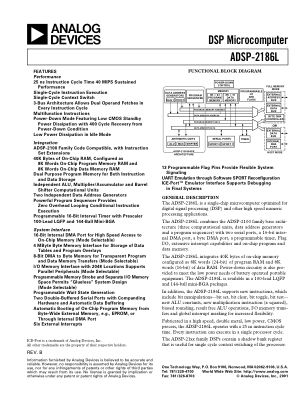 ADSP-2186L 数据手册首页