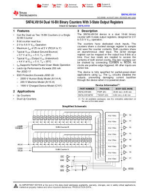 SN74LV8154 datasheet cover page