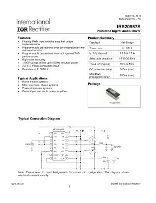 IRS20957SPBF datasheet cover page