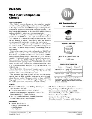 CM2009 datasheet cover page