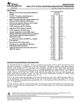 SN74GTLPH1645 datasheet cover page