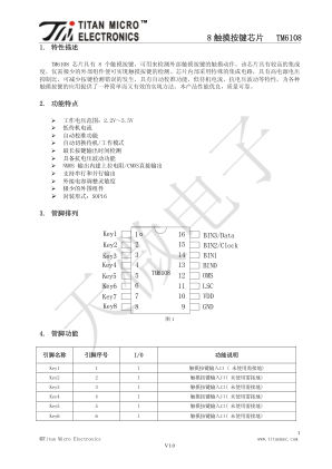 TM6108 datasheet cover page