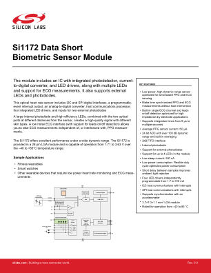 SI1172E2-B3-GM datasheet cover page