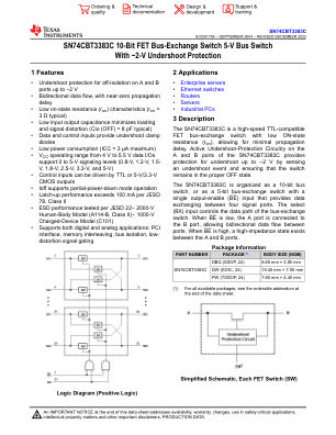 SN74CBT3383C 数据手册首页