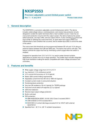 NX5P2553 datasheet cover page