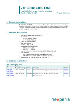 74HC368PWJ datasheet cover page