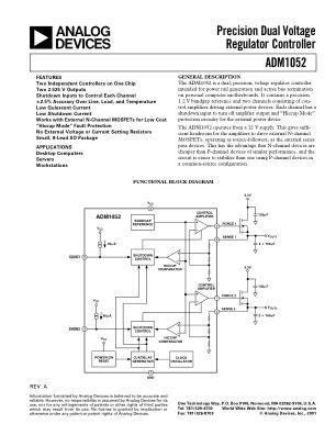 ADM1052 数据手册首页