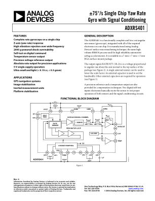 ADXRS401 数据手册首页