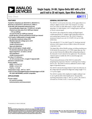 AD4111 数据手册首页
