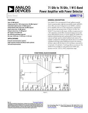 ADMV7710 数据手册首页