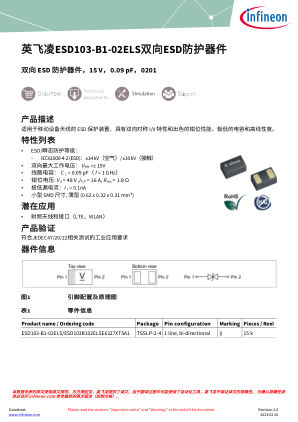 ESD103 datasheet cover page