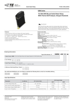 SSRK-240D30 数据手册首页