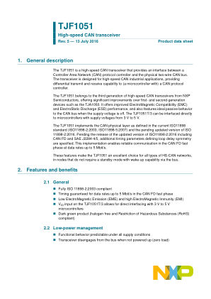 TJF1051 datasheet cover page