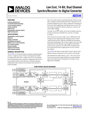 AD2S44 datasheet cover page