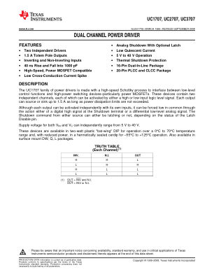 UC3707M datasheet cover page