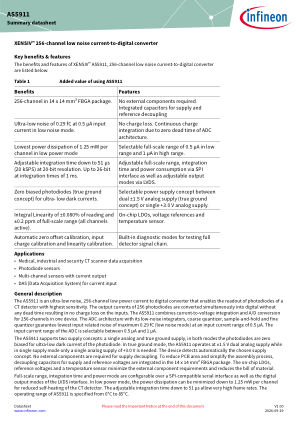 AS5911-SUMMARY datasheet cover page