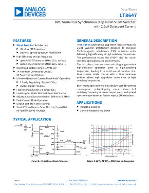LT8647 datasheet cover page