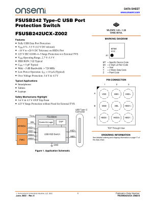FSUSB242UCX-Z002 datasheet cover page