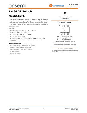 NL5S4157A datasheet cover page