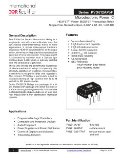 PVG612A datasheet cover page