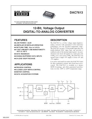DAC7613 数据手册首页