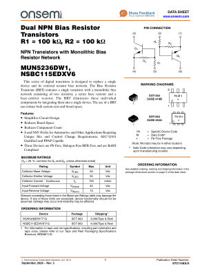 DTC115ED datasheet cover page