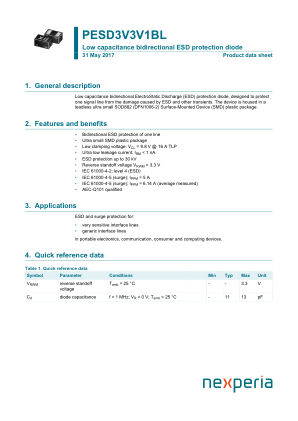 PESD3V3V1BLYL datasheet cover page