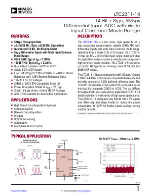 LTC2311-14 datasheet cover page