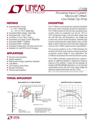 LT1008 datasheet cover page