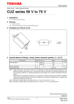 CUZ75V 数据手册首页